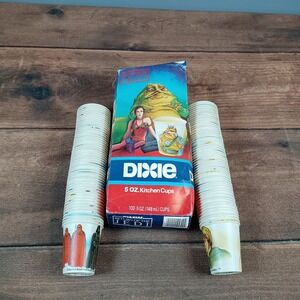 Dixie Star Wars Return of the Jedi Paper Cups 5oz Vintage Good Character Art